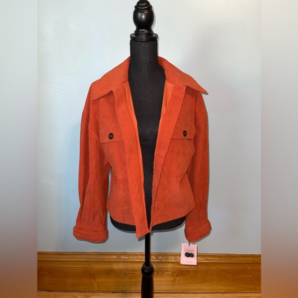 🌸Avec les filles Corduroy Orange Jacket - Picture 3 of 6
